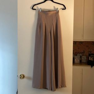 Pinup Girl Clothing Palazzo Beige Pants